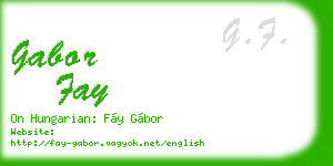 gabor fay business card