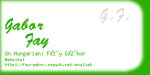 gabor fay business card